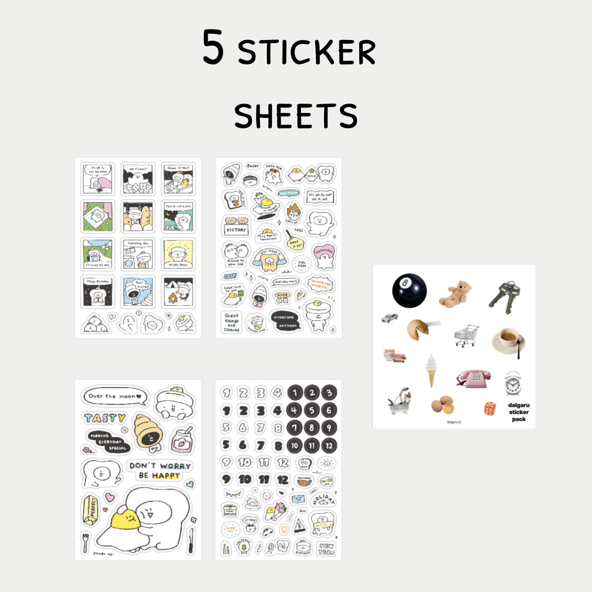 korean decoration sticker sheets