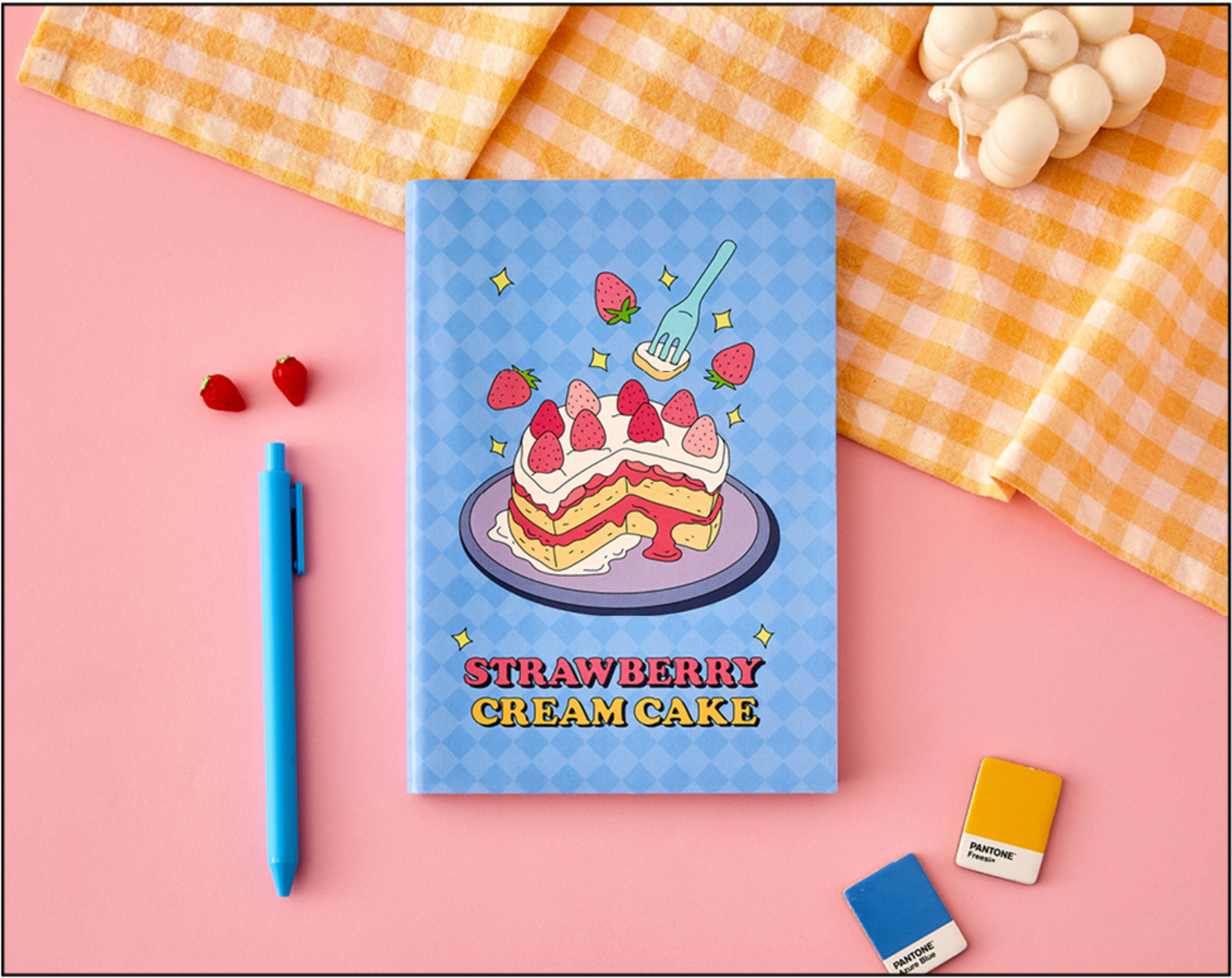 strawberry cream cake planner diary