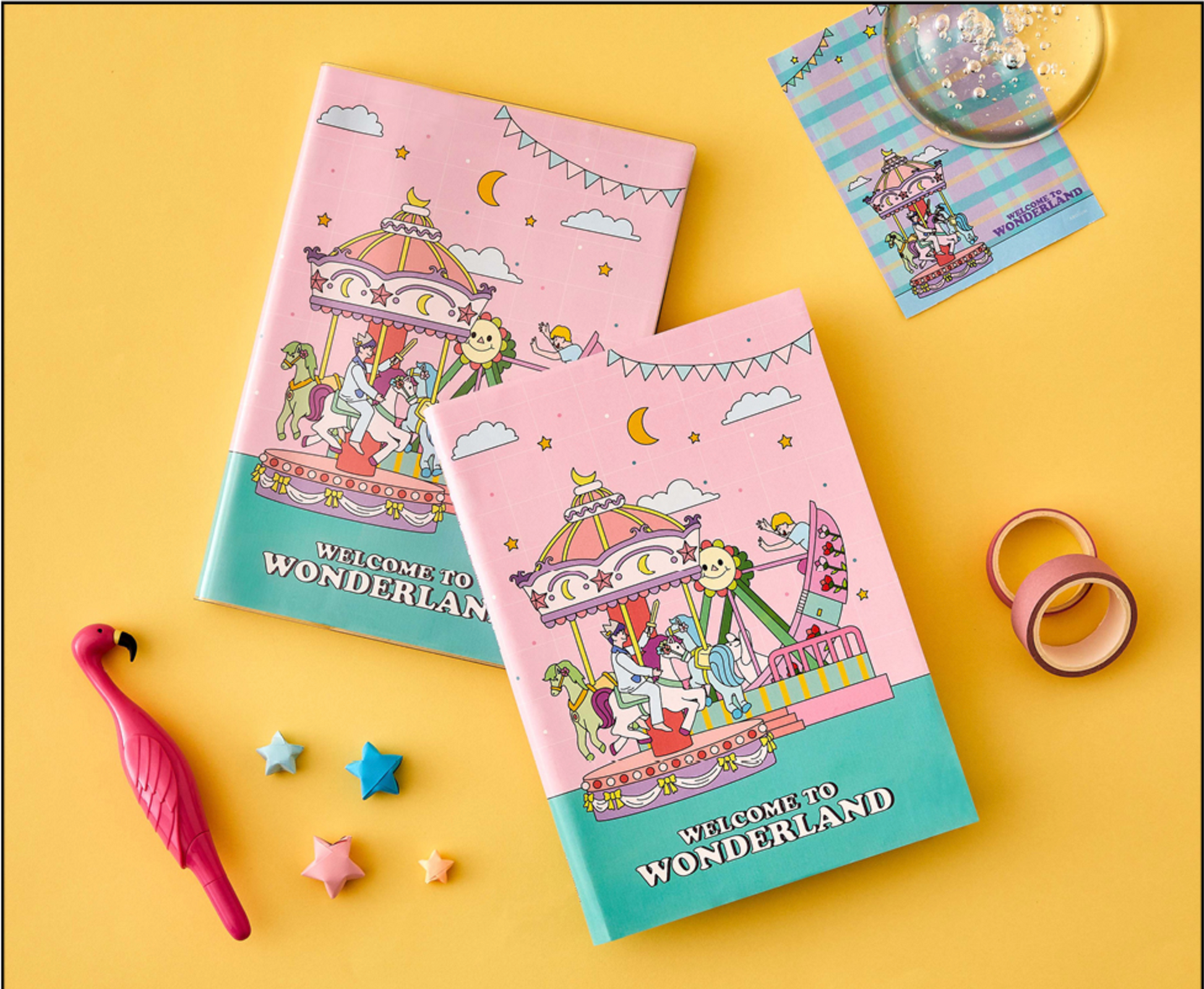 wonderland pink diary planner