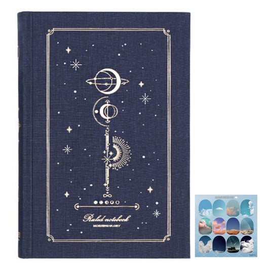 navy magic spell korean hard cover moon diary with dalgaru cloud sticker